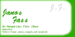janos fass business card