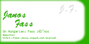 janos fass business card